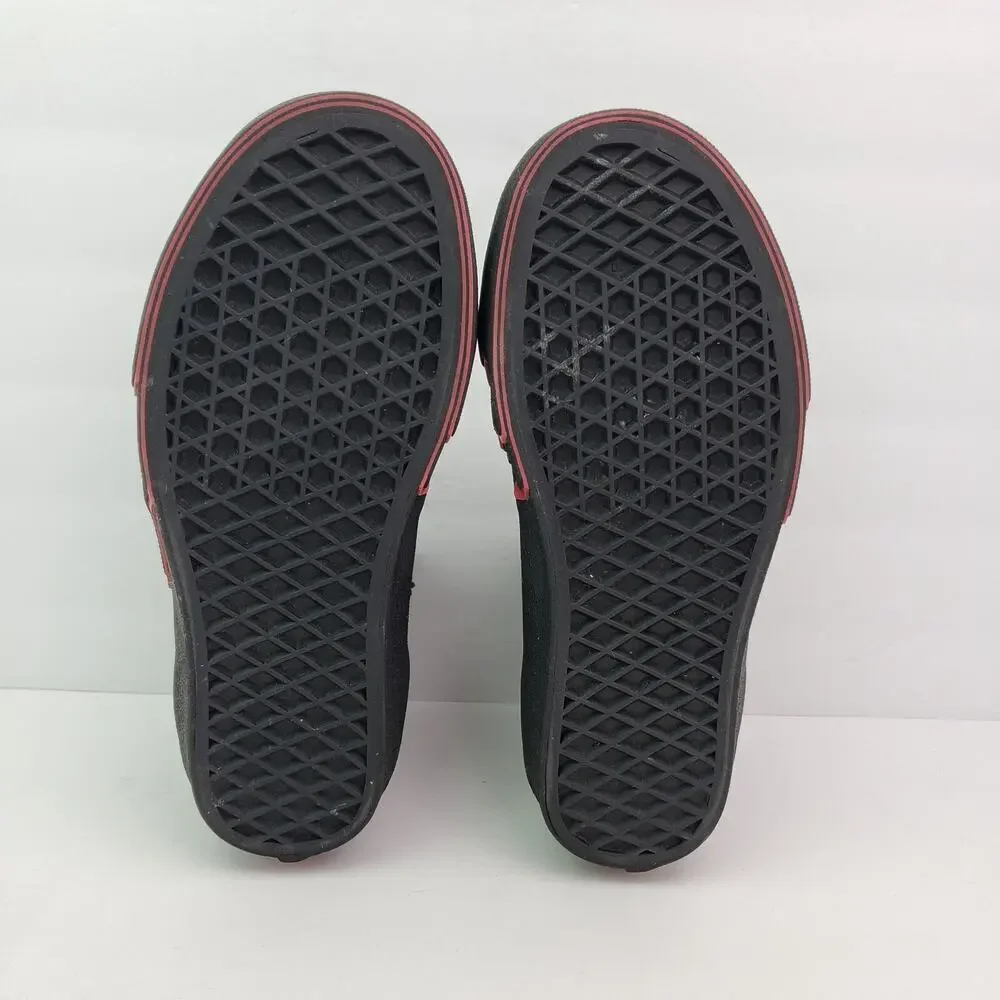 Vans Sk8 Hi Flame Womens Size 5 Mens Sz 3.5 Black Suede Sneaker Shoes
